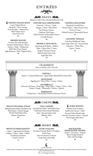 Tavolena Restaurant Entrees
